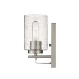 Silver Metal and Textured Glass Wall Sconce - Homeroots - Flyclothing LLC