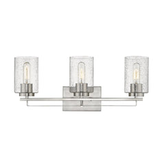 Silver Metal and Textured Glass Three Light Wall Sconce - Homeroots