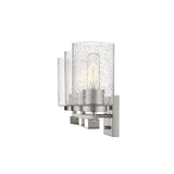Silver Metal and Textured Glass Three Light Wall Sconce - Homeroots - Flyclothing LLC