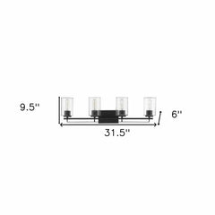 Orella 4-Light Matte Black Sconce - Homeroots