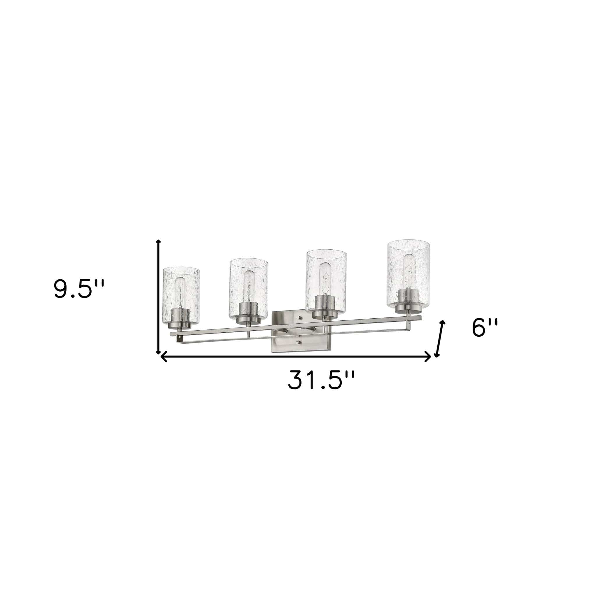 Orella 4-Light Satin Nickel Vanity - Homeroots