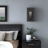 Matte Black Metal Geometric Wall Light - Homeroots - Flyclothing LLC