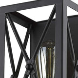 Matte Black Metal Geometric Wall Light - Homeroots - Flyclothing LLC