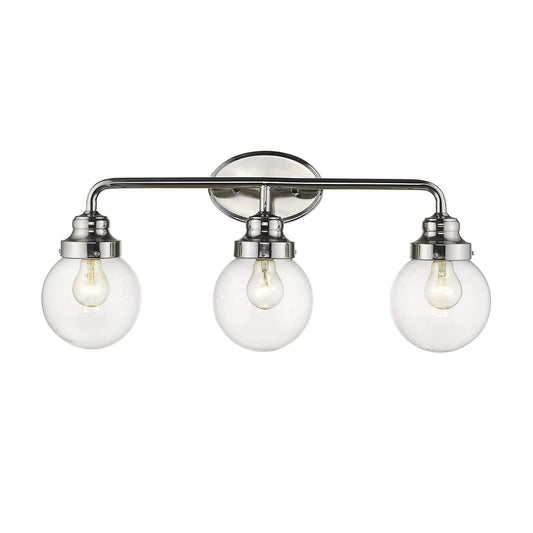 Portsmith 3-Light Polished Nickel Vanity - Homeroots