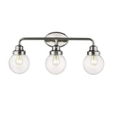Portsmith 3-Light Polished Nickel Vanity - Homeroots