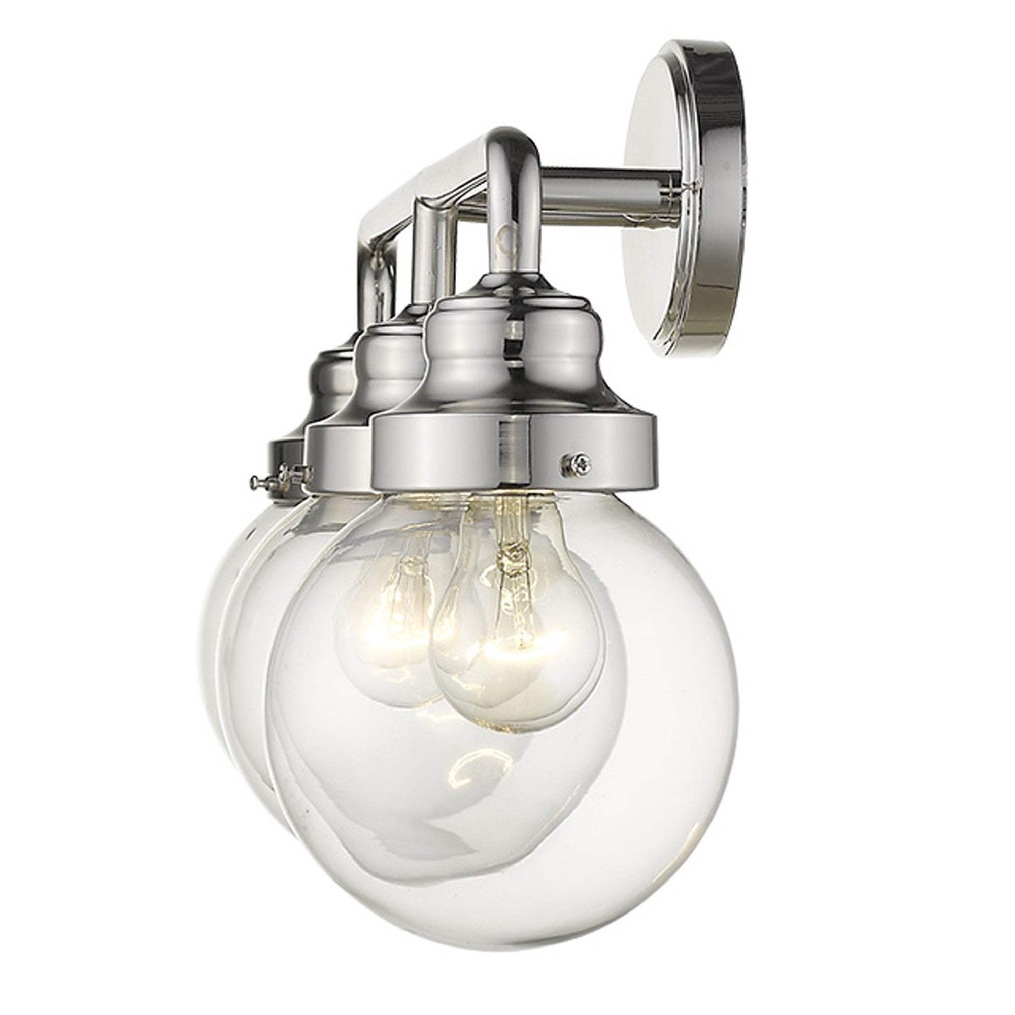 Portsmith 3-Light Polished Nickel Vanity - Homeroots - Flyclothing LLC