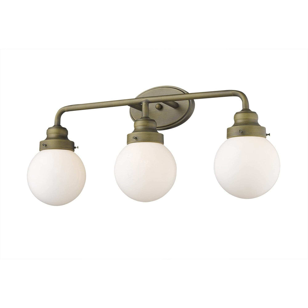 Portsmith 3-Light Raw Brass Vanity - Homeroots - Flyclothing LLC