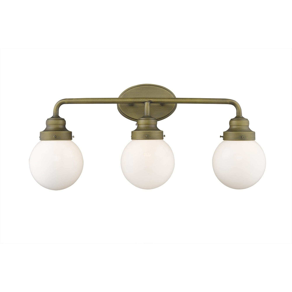Portsmith 3-Light Raw Brass Vanity - Homeroots - Flyclothing LLC