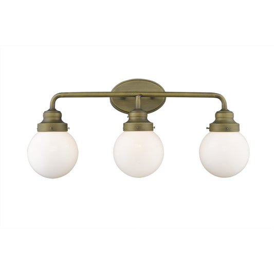 Portsmith 3-Light Raw Brass Vanity - Homeroots