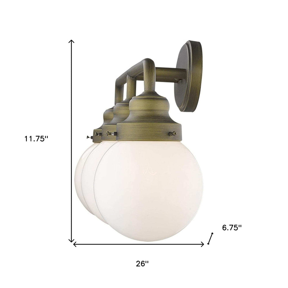 Portsmith 3-Light Raw Brass Vanity - Homeroots - Flyclothing LLC