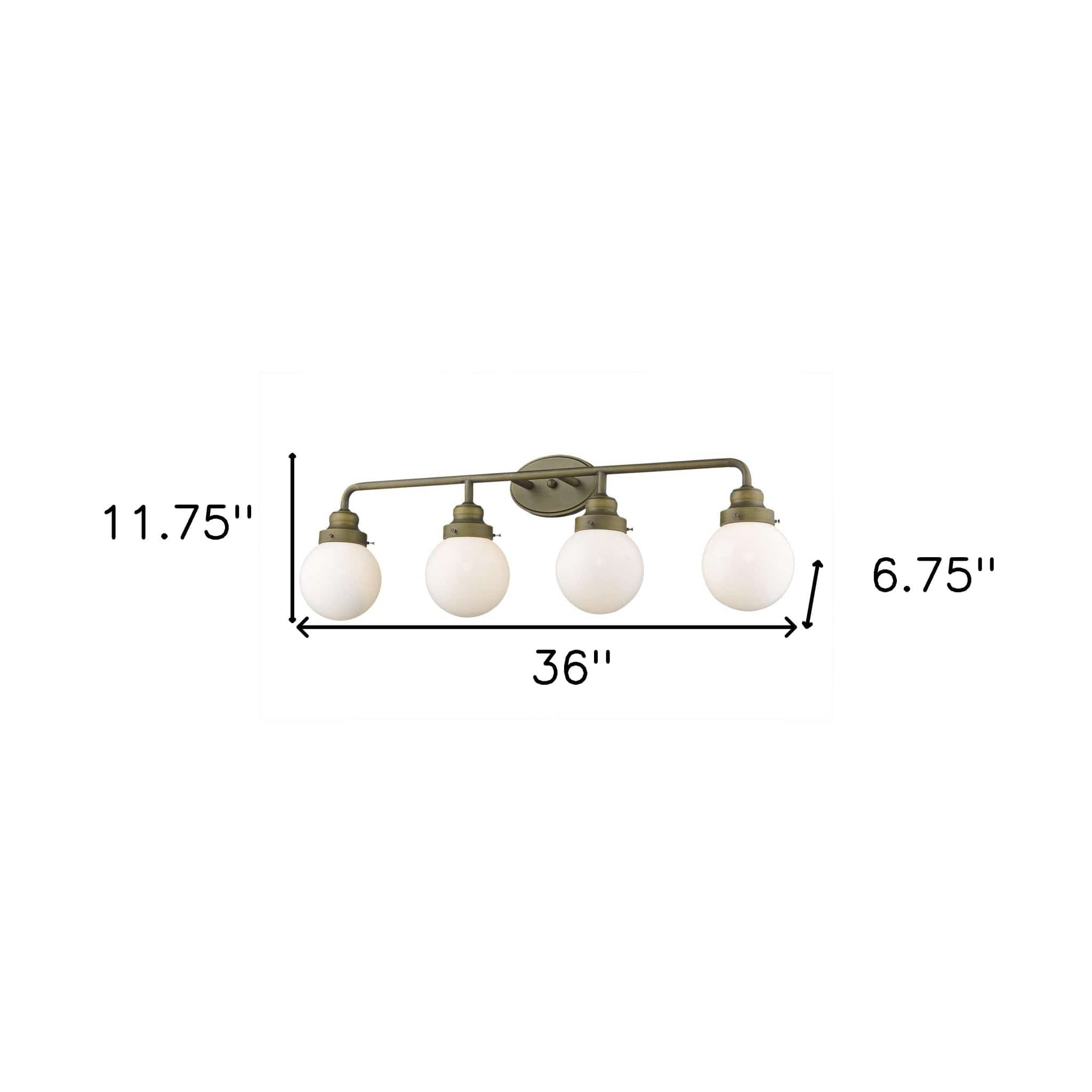 Portsmith 4-Light Raw Brass Vanity - Homeroots