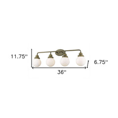 Portsmith 4-Light Raw Brass Vanity - Homeroots