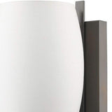 Geometric Bronze Wall Sconce with Frosted Glass Shade - Homeroots - Flyclothing LLC