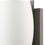 Geometric Bronze Wall Sconce with Frosted Glass Shade - Homeroots - Flyclothing LLC