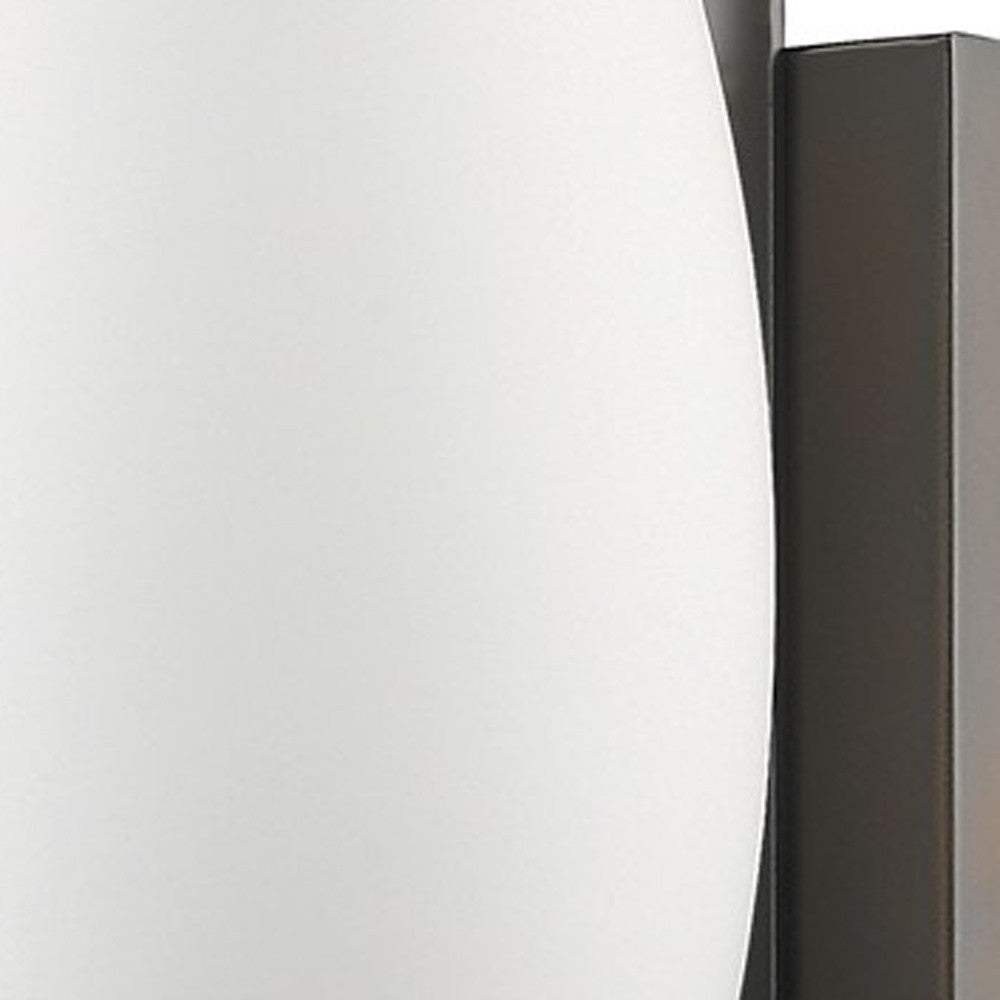 Geometric Bronze Wall Sconce with Frosted Glass Shade - Homeroots - Flyclothing LLC