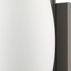 Geometric Bronze Wall Sconce with Frosted Glass Shade - Homeroots