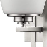 Geometric Silver Wall Sconce with Frosted Glass Shade - Homeroots - Flyclothing LLC