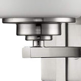 Geometric Silver Wall Sconce with Frosted Glass Shade - Homeroots - Flyclothing LLC