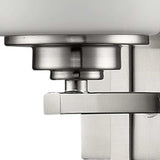Geometric Silver Wall Sconce with Frosted Glass Shade - Homeroots - Flyclothing LLC