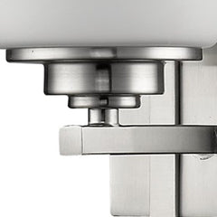 Geometric Silver Wall Sconce with Frosted Glass Shade - Homeroots
