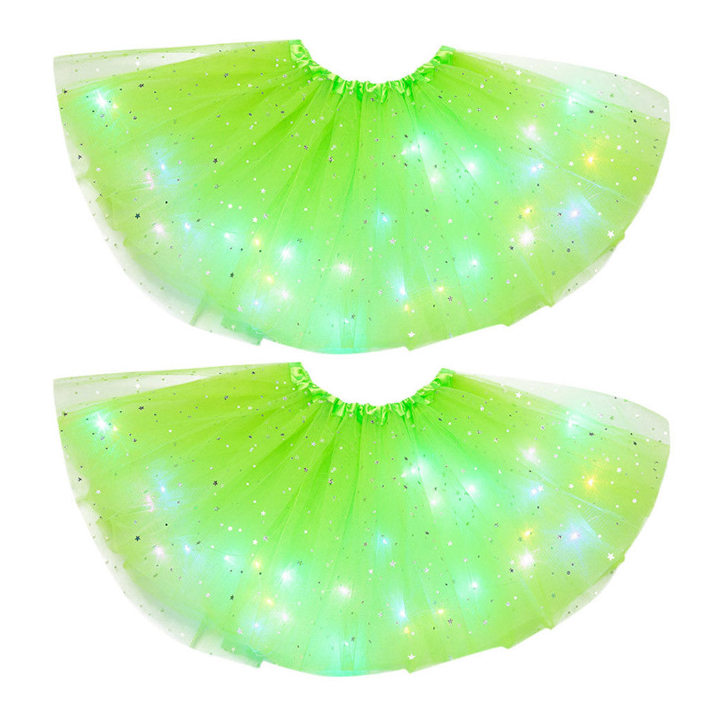 Magical & Luminous LED Princess Halloween Tutu Skirt Sequins Shiny Skirt - My Store - Flyclothing LLC