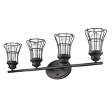 Piers 4-Light Matte Black Vanity - Homeroots - Flyclothing LLC