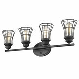 Piers 4-Light Matte Black Vanity - Homeroots - Flyclothing LLC