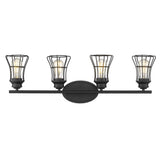 Piers 4-Light Matte Black Vanity - Homeroots - Flyclothing LLC