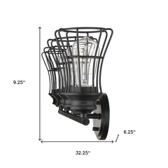 Piers 4-Light Matte Black Vanity - Homeroots