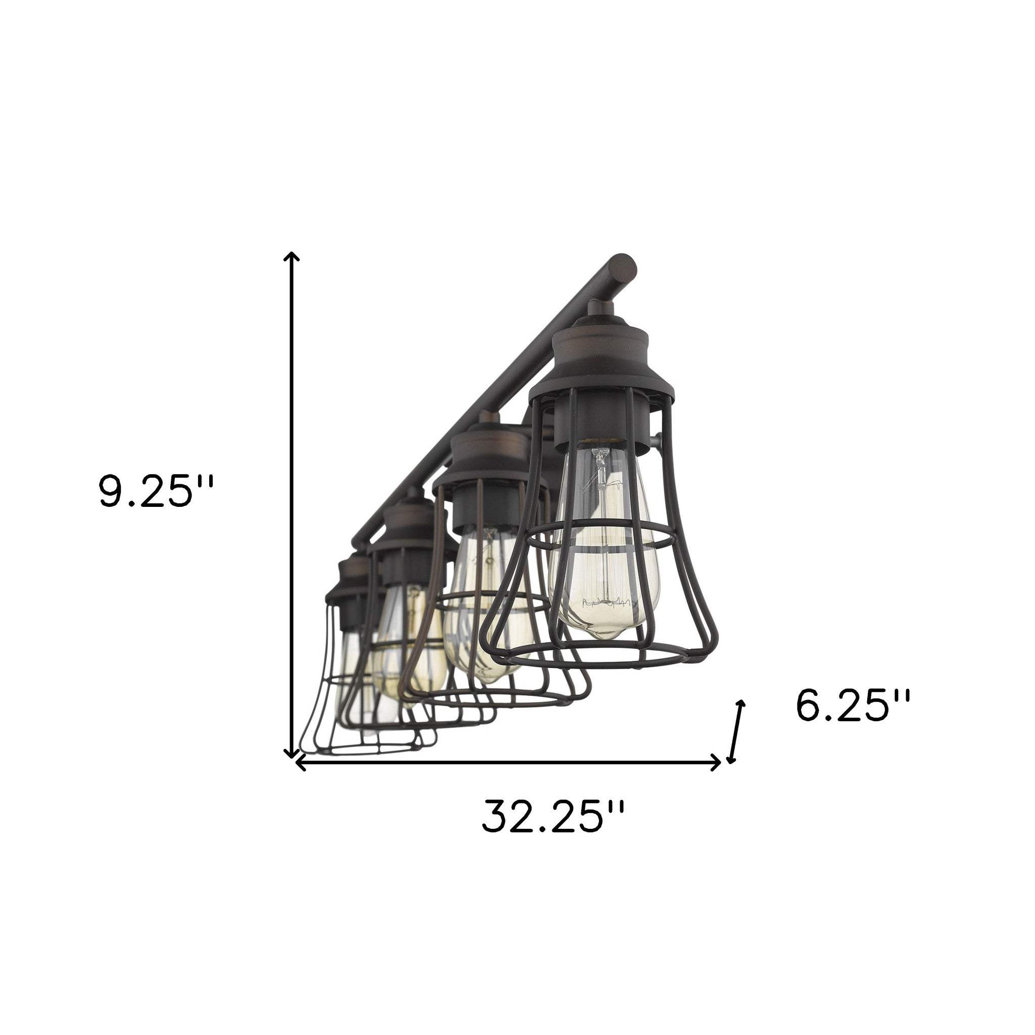 Piers 4-Light Oil-Rubbed Bronze Vanity - Homeroots - Flyclothing LLC