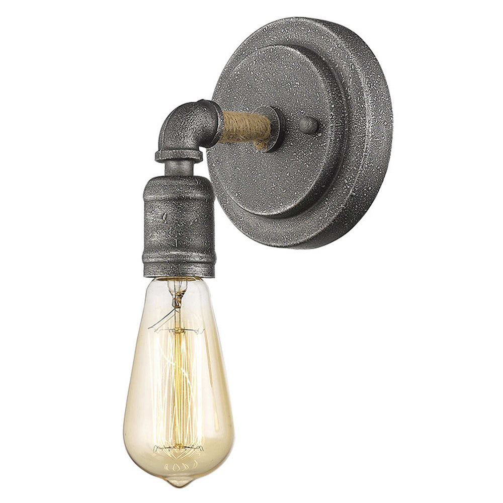Industrial Textured Gray Wall Light - Homeroots - Flyclothing LLC