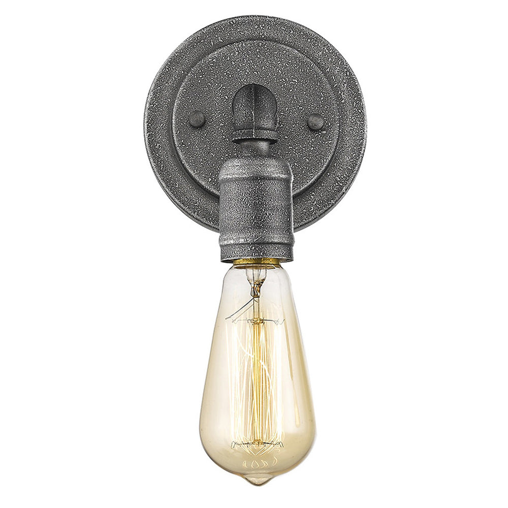 Industrial Textured Gray Wall Light - Homeroots