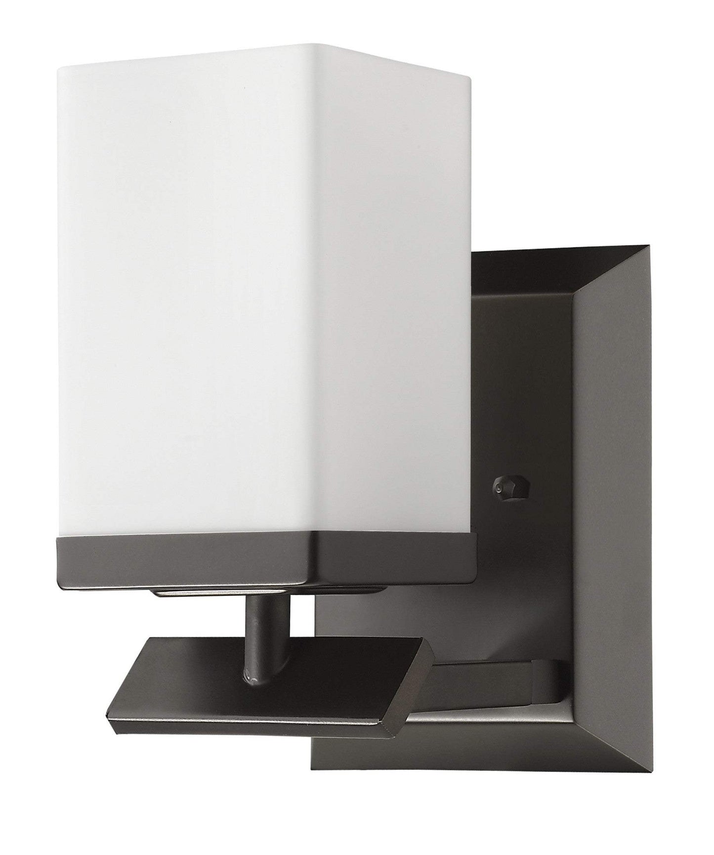 One Light Bronze Frosted Glass Wall Sconce - Homeroots - Flyclothing LLC