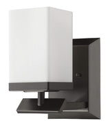 One Light Bronze Frosted Glass Wall Sconce - Homeroots - Flyclothing LLC