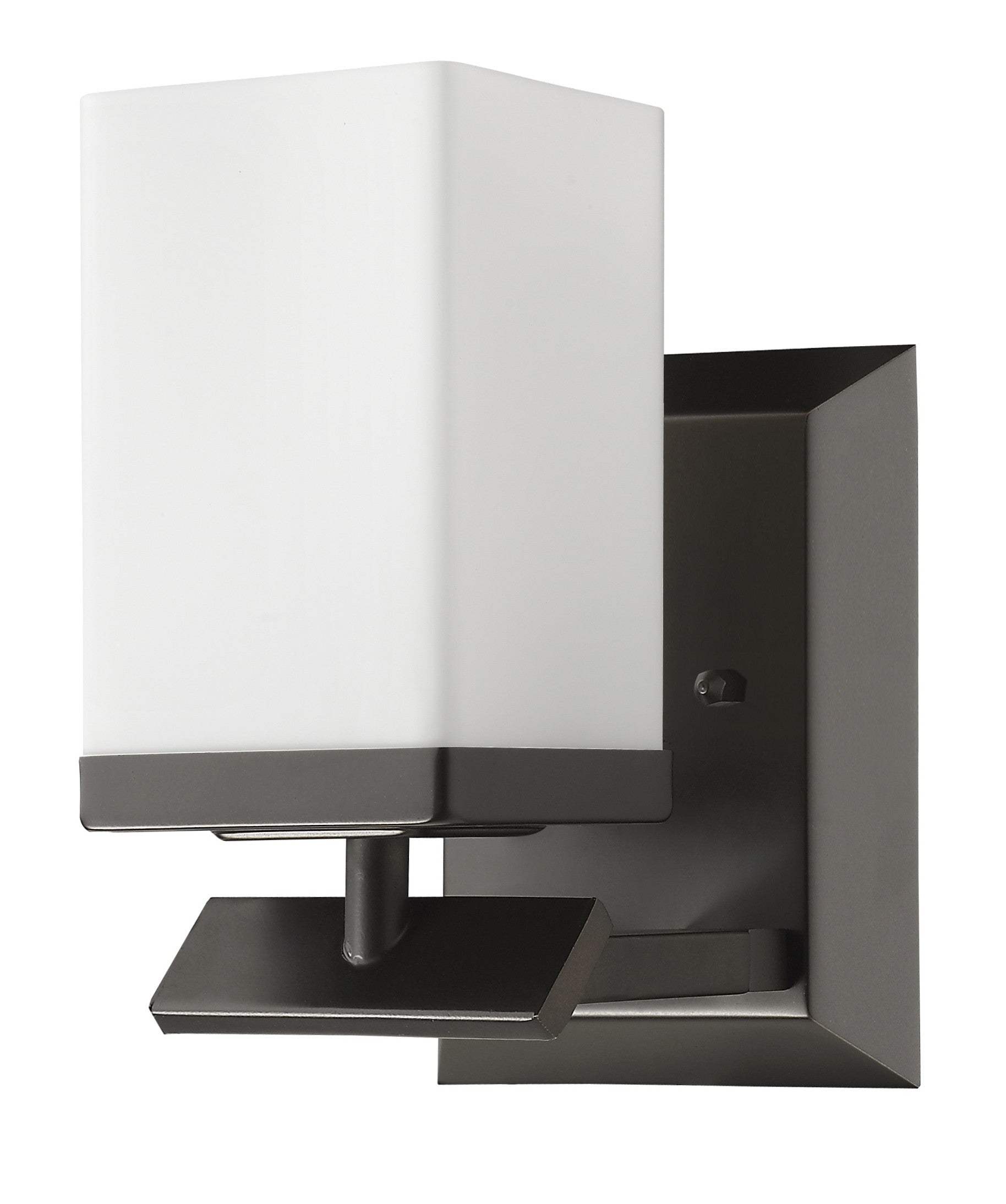 One Light Bronze Frosted Glass Wall Sconce - Homeroots - Flyclothing LLC