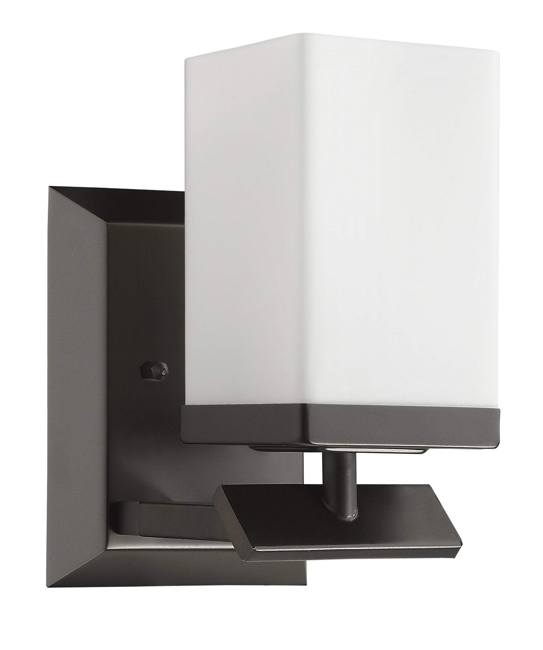 One Light Bronze Frosted Glass Wall Sconce - Homeroots - Flyclothing LLC