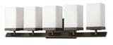 Burgundy 5-Light Oil-Rubbed Bronze Vanity Light With Etched Glass Shades - Homeroots - Flyclothing LLC