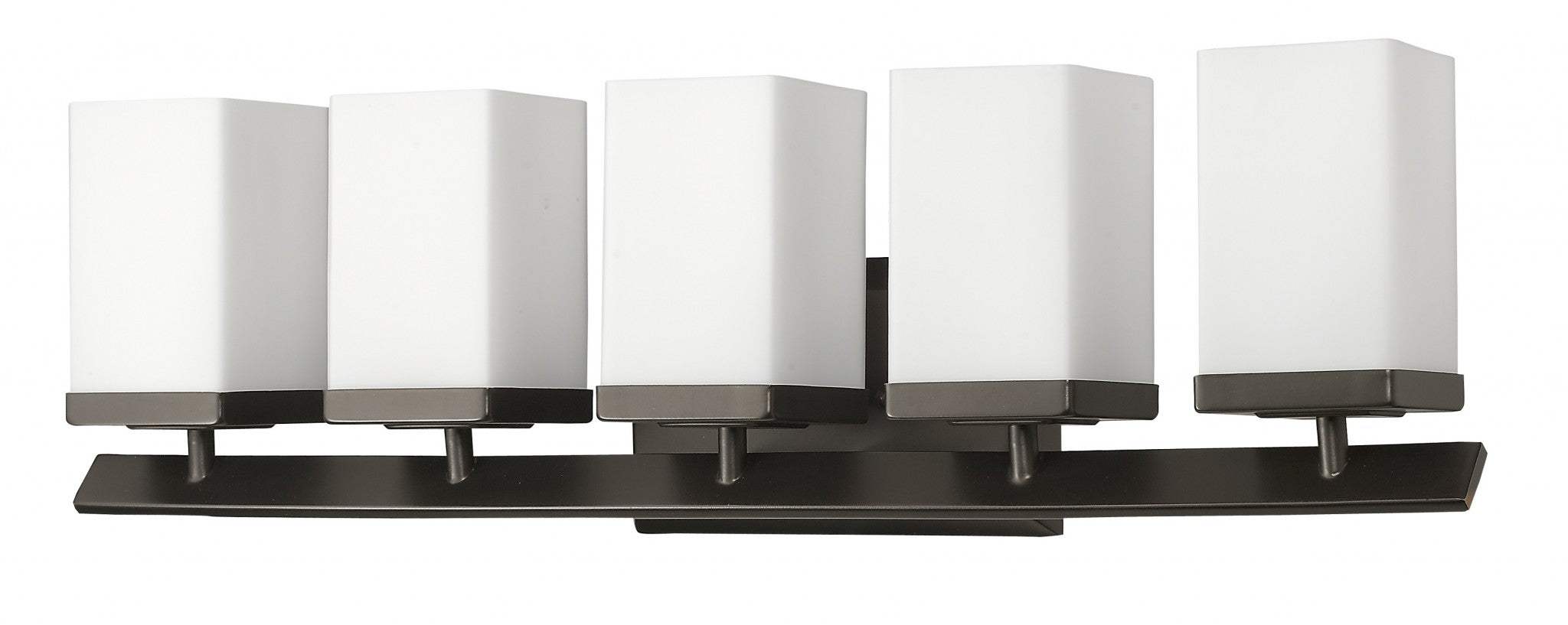 Burgundy 5-Light Oil-Rubbed Bronze Vanity Light With Etched Glass Shades - Homeroots - Flyclothing LLC