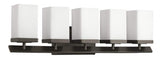 Burgundy 5-Light Oil-Rubbed Bronze Vanity Light With Etched Glass Shades - Homeroots - Flyclothing LLC