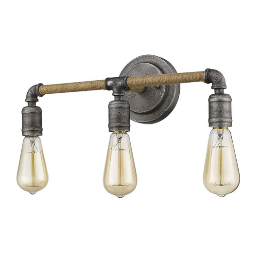 Grayson 3-Light Antique Gray Vanity - Homeroots