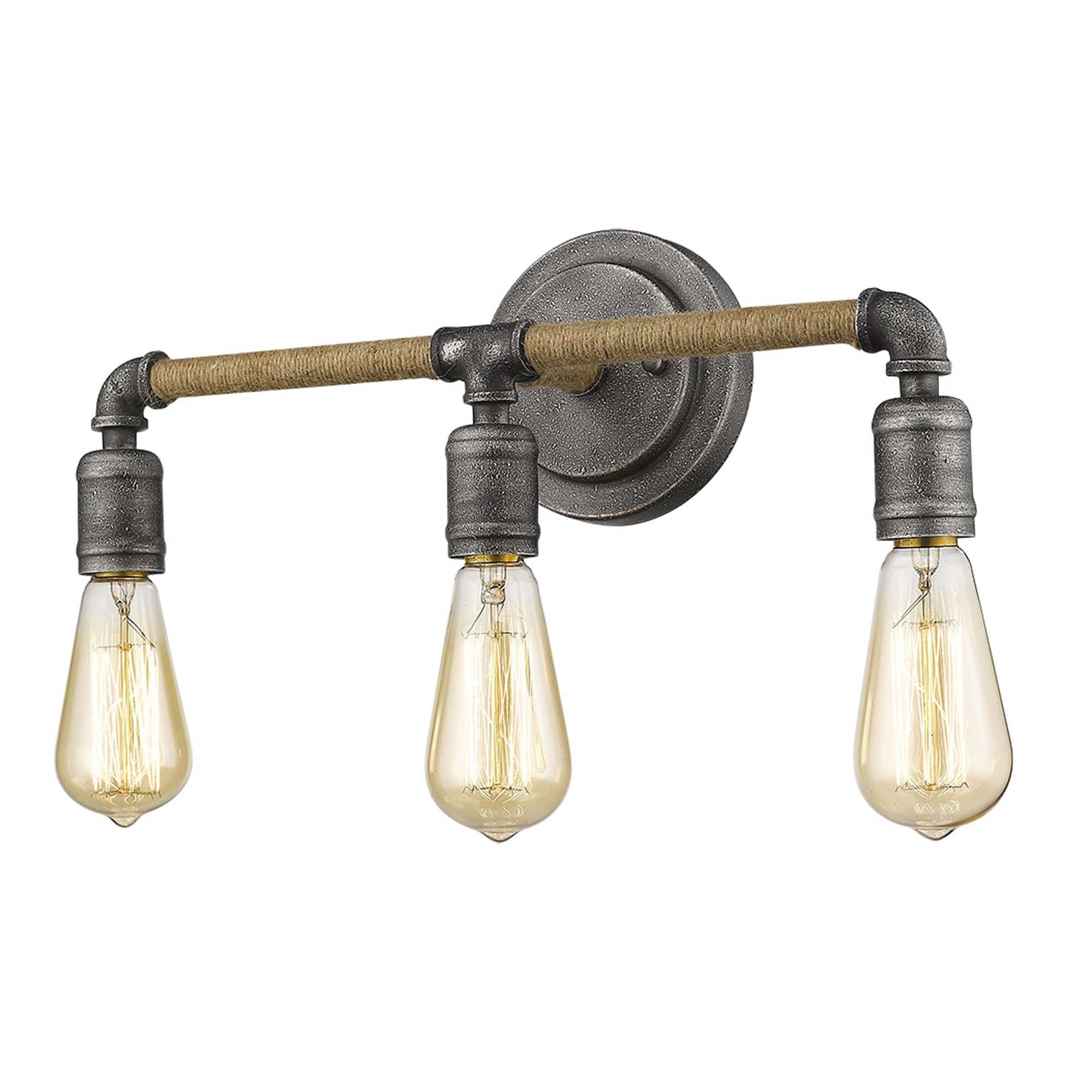 Grayson 3-Light Antique Gray Vanity - Homeroots