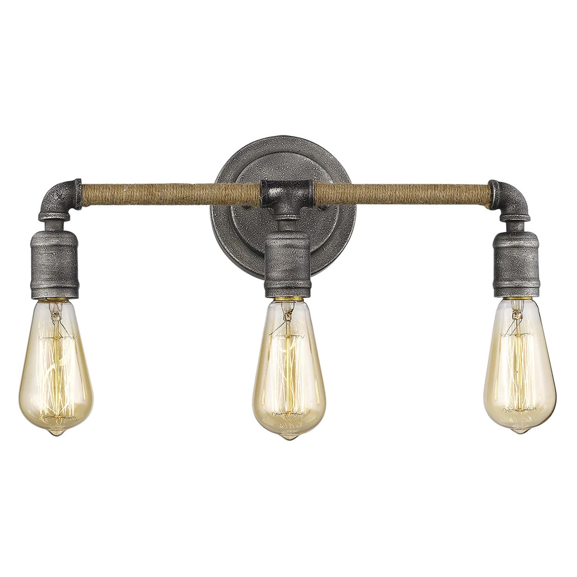 Grayson 3-Light Antique Gray Vanity - Homeroots