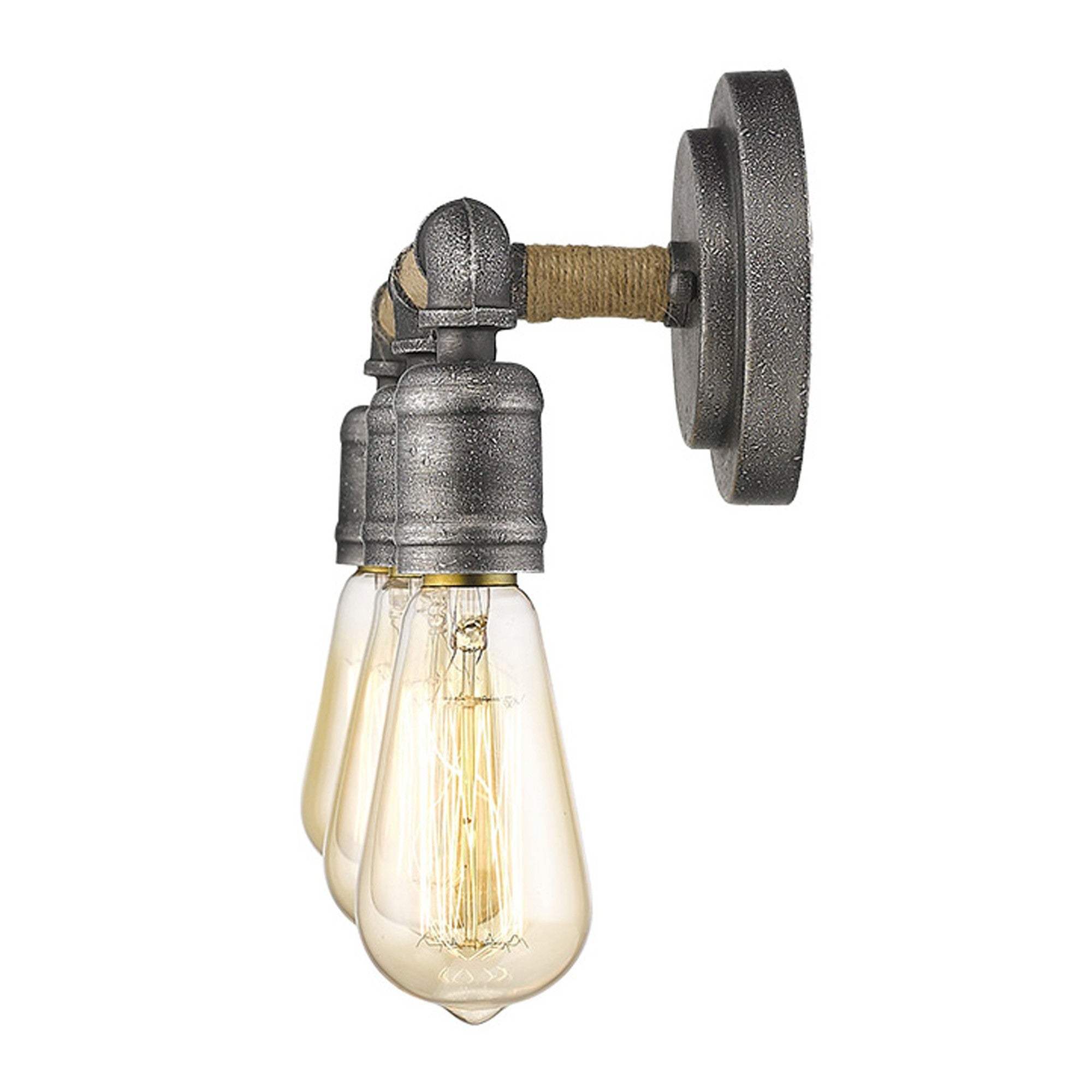 Grayson 3-Light Antique Gray Vanity - Homeroots - Flyclothing LLC