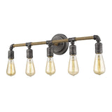Grayson 5-Light Antique Gray Vanity - Homeroots - Flyclothing LLC