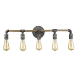 Grayson 5-Light Antique Gray Vanity - Homeroots - Flyclothing LLC