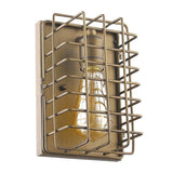 Light Gold Cage Wall Sconce - Homeroots - Flyclothing LLC