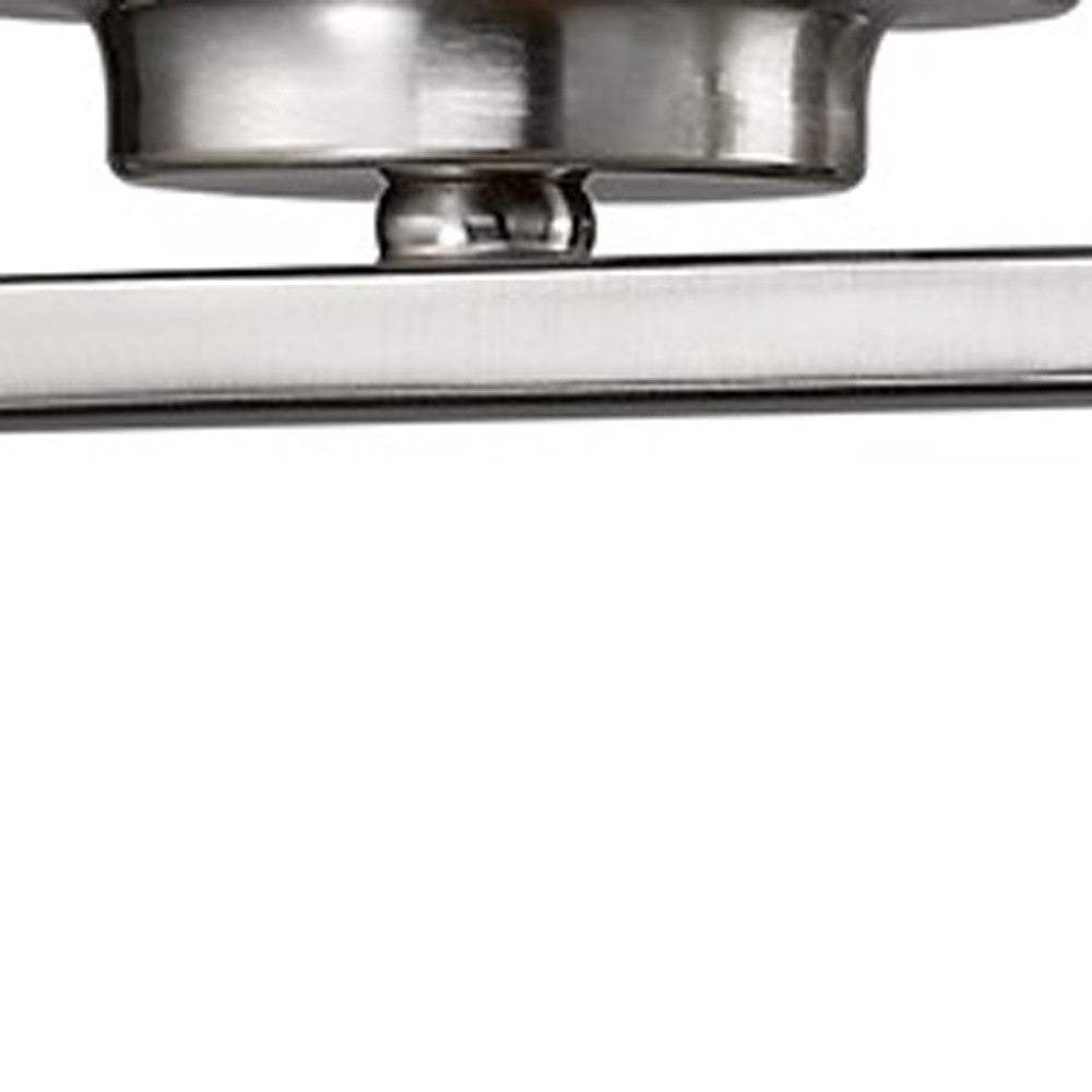 Two Light Silver and Glass Wall Sconce - Homeroots - Flyclothing LLC