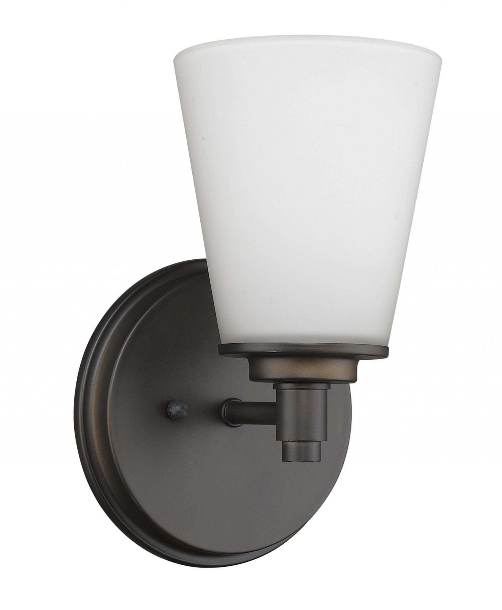 Bronze Wall Light with Frosted Glass Shade - Homeroots - Flyclothing LLC