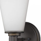 Bronze Wall Light with Frosted Glass Shade - Homeroots - Flyclothing LLC