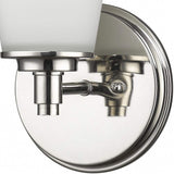 Silver Wall Light with Frosted Glass Shade - Homeroots - Flyclothing LLC